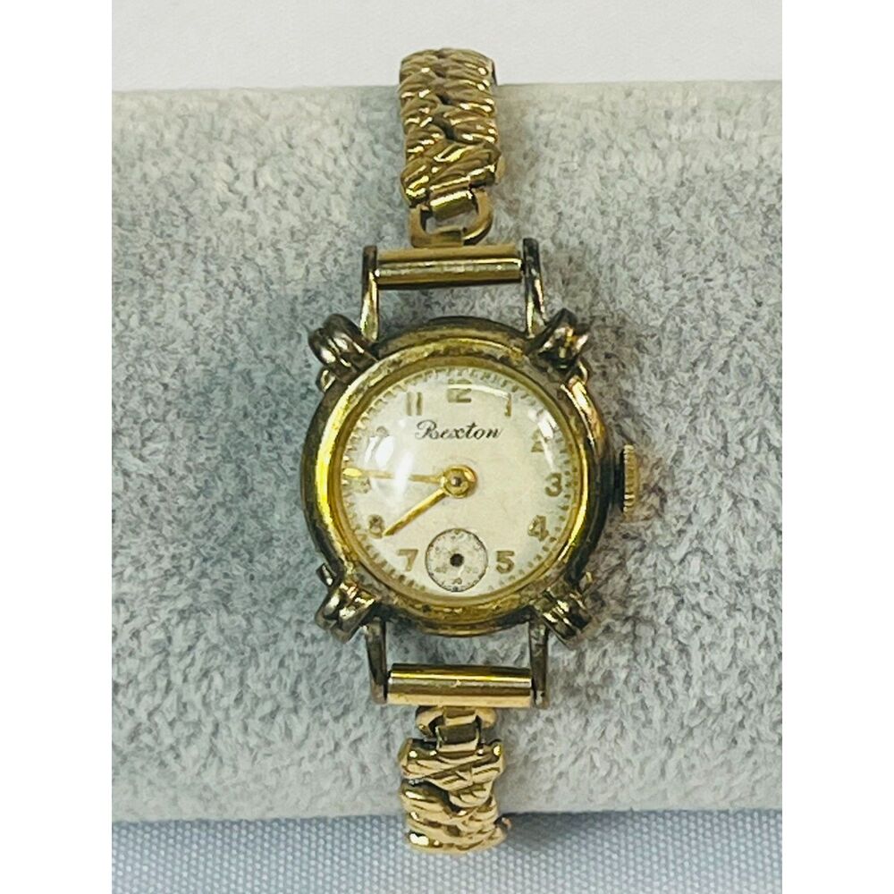 Vintage Rexton Ladies Elastic Watch RGP 10K Rolled Gold Bezel